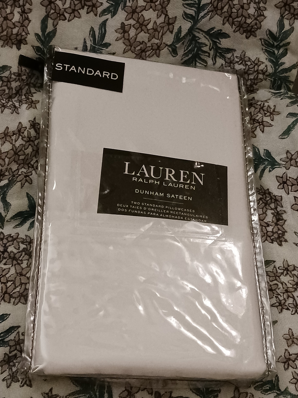 Ralph Lauren Dunham Sateen Standard Pillowcases - White 300 Thread Count